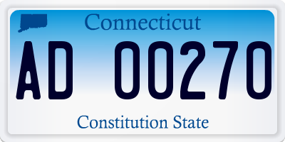 CT license plate AD00270