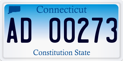 CT license plate AD00273