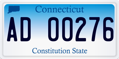 CT license plate AD00276