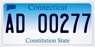 CT license plate AD00277