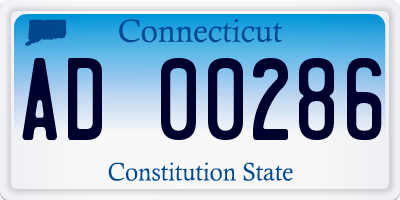 CT license plate AD00286