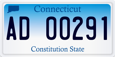 CT license plate AD00291