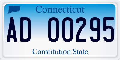 CT license plate AD00295