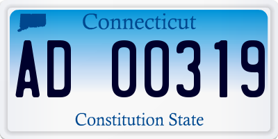 CT license plate AD00319