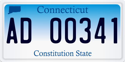 CT license plate AD00341