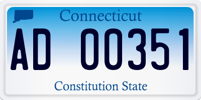CT license plate AD00351
