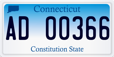 CT license plate AD00366
