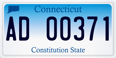 CT license plate AD00371