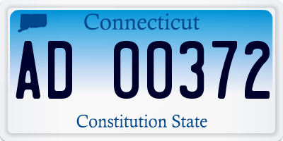 CT license plate AD00372