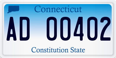 CT license plate AD00402