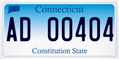 CT license plate AD00404