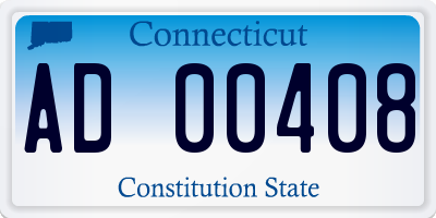 CT license plate AD00408