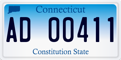 CT license plate AD00411