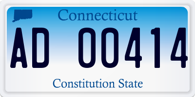 CT license plate AD00414