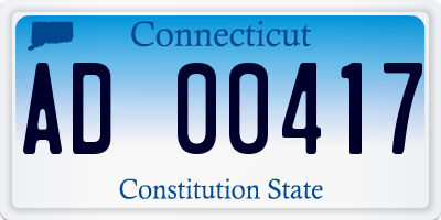 CT license plate AD00417