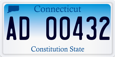 CT license plate AD00432