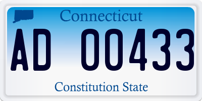 CT license plate AD00433