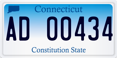 CT license plate AD00434