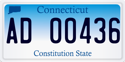 CT license plate AD00436