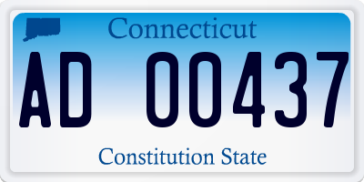 CT license plate AD00437