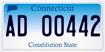 CT license plate AD00442