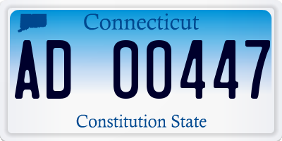CT license plate AD00447