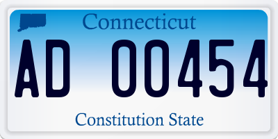 CT license plate AD00454