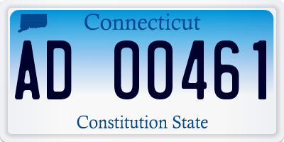 CT license plate AD00461
