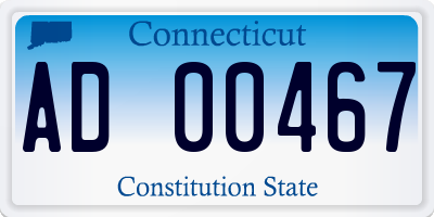 CT license plate AD00467