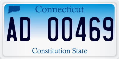 CT license plate AD00469