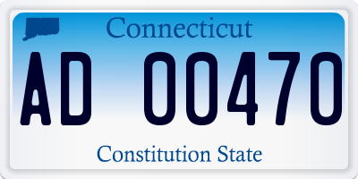 CT license plate AD00470