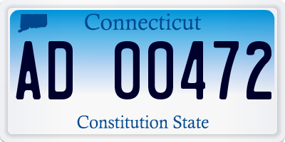 CT license plate AD00472