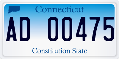 CT license plate AD00475