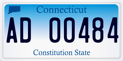 CT license plate AD00484