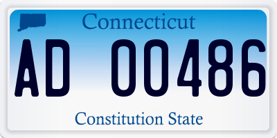 CT license plate AD00486