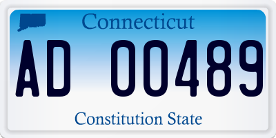 CT license plate AD00489