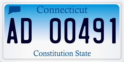 CT license plate AD00491