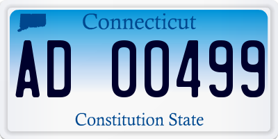 CT license plate AD00499