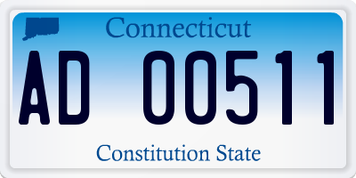 CT license plate AD00511