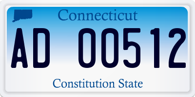 CT license plate AD00512