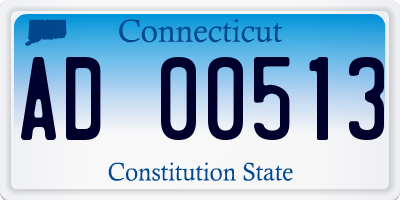 CT license plate AD00513