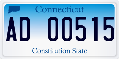 CT license plate AD00515
