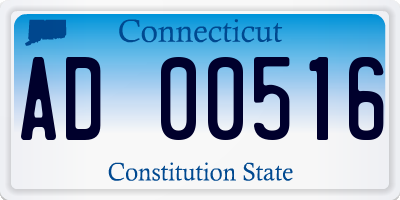 CT license plate AD00516