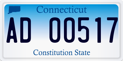 CT license plate AD00517