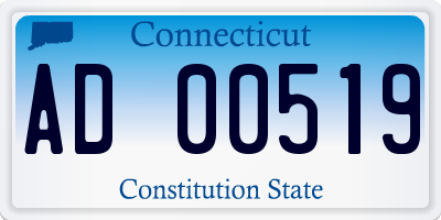 CT license plate AD00519