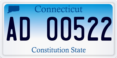 CT license plate AD00522