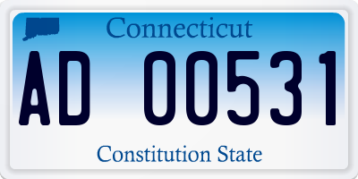 CT license plate AD00531