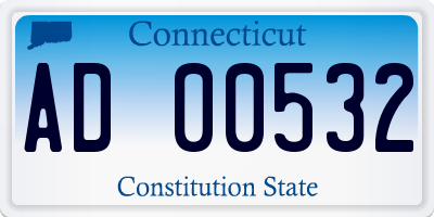 CT license plate AD00532