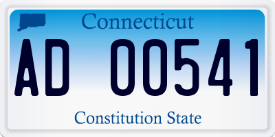 CT license plate AD00541