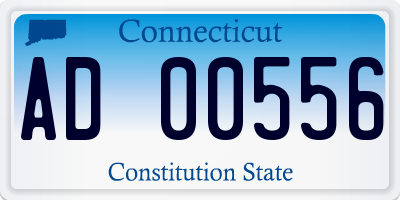CT license plate AD00556